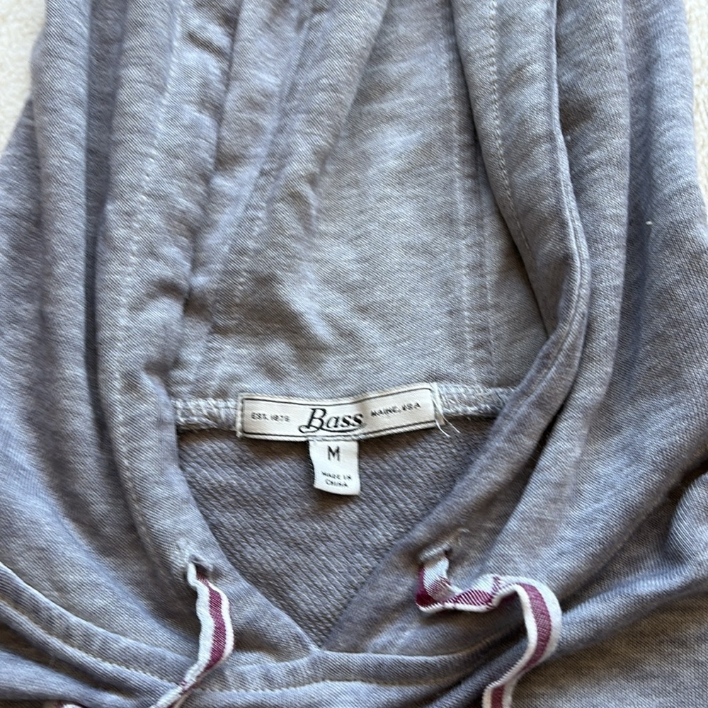 G.H. Bass & Co. Layered Look Hoodie | Plaid Hem Casual Pullover Top - Picture 6 of 7